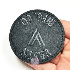 New Arrival Professional Produce Experience Custom Brand Logo Heat Press Leather Patches With Iron On Backing