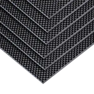 Source Factory 100% 3k Carbon Fiber Sheet Plate 1mm 2mm 2.5mm 3mm 4mm 5mm 6mm 8mm 10mm