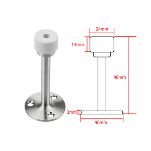 <span class=keywords><strong>Cale</strong></span> de <span class=keywords><strong>porte</strong></span> murale en acier inoxydable et PVC avec caoutchouc blanc pour usage hôtelier, installation facile, design moderne, vente en gros - Product Image 4