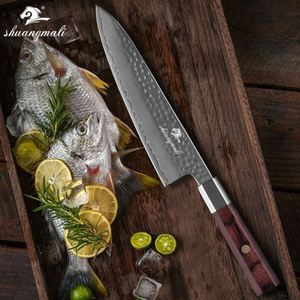Japanese Damascus Chef Kiritsuke <b>Knife</b> 8.5-Inch 67-Layer Eco-Friendly Ambidextrous Traditional Black+Dalbergia Wood Kitchen - Product Image 2