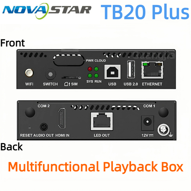 Best Price Novastar TB2 TB20 Plus Multifunctional Playback Box Ethernet Interface the Maximum Load Capacity Is 650000 Pixels