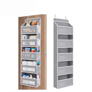 Sacs de rangement en tissu pliables sur mesure à 5 couches, capacité 48L, organisateur de placard multifonctionnel à suspendre à la porte pour chambre à coucher - Product Image 1