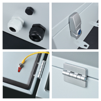 CHSZDEXI DXV20-20 20A DC500V-1000V IP65 Hibrit Kilitli Soğuk Haddelenmiş Çelik Gri Dış Mekan Kullanım Bağlantı Kutusu 20 Soketli Güneş Enerjisi PV Sistemleri