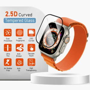 Aurey Chất lượng cao nhà máy 2.5D 9H chống vân tay với khay cài đặt cho đồng hồ thông minh kính cường lực cho đồng hồ táo siêu - Product Image 5
