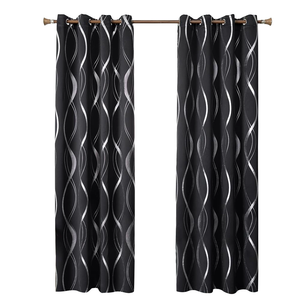 Rideaux occultants complets en feuille d'or et d'argent de haute qualité 180gsm pour une utilisation textile à la maison pour l'Amérique du <span class=keywords><strong>Nord</strong></span> et le Mexique - Product Image 1