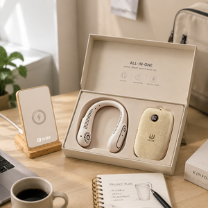All-In-One <b>Multifunctional</b> Electronics Set With Phone Stand Case Earbuds <b>Charger</b> Neck Massager Personalized Logo - Product Image 2