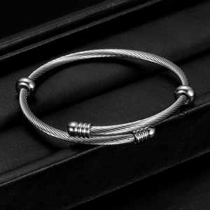 Stainless Steel <b>Bracelet</b> 3mm Wire Detachable <b>Beads</b> Women's Jewelry Gift Rose Gold Gold Silver - Product Image 4