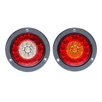 Approvisionnement d'usine de haute qualité 24v 4 "pouces Led feu arrière rond pour camion remorque camion tracteur avec anneau en métal/chrome/caoutchouc