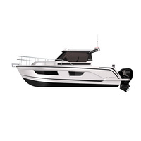 Bateau de Pêche Sportive de 9m à Console Centrale avec Moteur, 8 Passagers, Yacht de Luxe Chinois en Aluminium