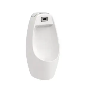 Luxury Sanitary Wares Ceramic Auto Flushing Sensor White Gold Color Urinal