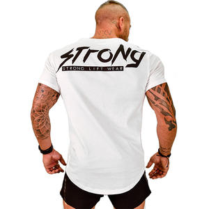 मांसपेशी कसरत भाइयों पुरुषों के खेल कपास टी-शर्ट लोचदार बास्केटबॉल त्वरित-शुष्क बास्केटबॉल शॉर्ट आस्तीन खिंचाव कपास - Product Image 2