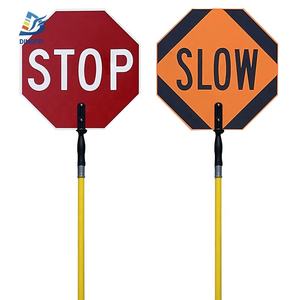 สัญญาณจราจรหยุดช้าสัญญาณมือถือหยุดไม้พาย - Product Image 3