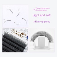 0.07 floraison greffage 3D doux épais naturel bouclé fermer rangée trèfle faux cils sans cruauté végétalien fabriqué à la machine en gros