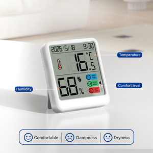 Thermomètre hygromètre numérique mural d'intérieur, thermomètre hygromètre de table, moniteur de température et d'humidité - Product Image 5