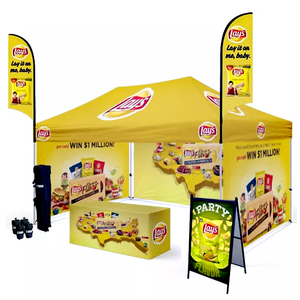 Tenda pertunjukan Dagang kanopi rangka aluminium baja 10x10 10x20 kustom tenda Pop Up luar ruangan tenda iklan acara untuk kanopi acara