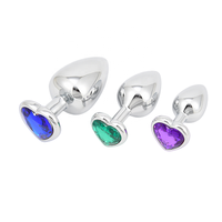 Multi Colors Jewelry Anal Butt Plug Dildo Women Sex Toys Ass Toy for Couples 3 Piece Set Expand Metal Adults Aluminum Alloy 100g