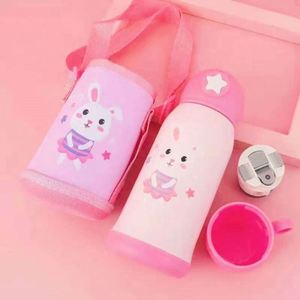 Gobelet isotherme en acier inoxydable pour enfants avec couvercle, idéal pour la rentrée scolaire et les voyages - Product Image 4