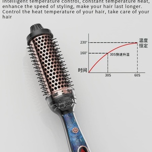 แปรงไดร์ผมไฟฟ้าแบบมืออาชีพ หวีลมร้อนแบบพกพา หวีแปรงยืดผม - Product Image 2