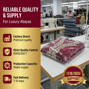 Velvet <b>Patchwork</b> Abaya Dress for Women Slim Waist Vintage Formal Evening Gown Supplier - Product Image 6