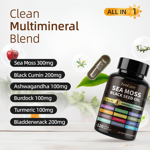 อาหารเสริมสมุนไพรแคปซูลดิบมอสทะเลมอสเมล็ดสีดำแคปซูล Ashwagandha มังสวิรัติ00 - Product Image 4