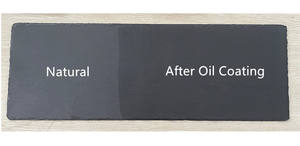 Tablero de queso de pizarra negra con borde Natural para cocina, comedor, fiesta, platos de piedra para pastel, fruta, carne, aperitivos, pizarra de exhibición - Product Image 2