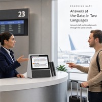 Console d'interprétation de bureau pour hôtels, cliniques, aéroports, excursions en autocar, restaurants et écoles