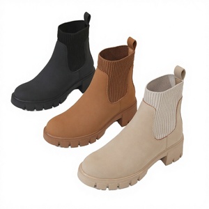 Nuevas Botas de Mujer Ligeras con Plantilla de PVC Suave, Tacón Grueso, Antideslizantes, Impermeables, con Diseño de Punta Transpirable - Product Image 1
