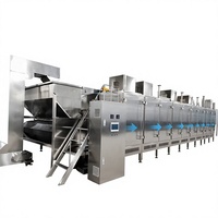 Machine de torréfaction continue 300-500 kg grande capacité pour arachides, sésame, tournesol, noisettes, noix de cajou avec panneau de commande PLC