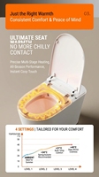 WC intelligent avec réservoir d'eau indépendant, commande vocale mains libres, éclairage nocturne ambiant, expérience d'ouverture lumineuse LED, OEM ODM