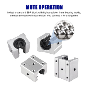 Kit de Rodamientos Lineales de Precisión SBR20, Riel Deslizante, Bloque de Rodamiento para Equipos de Máquinas Automatizadas CNC de Alimentos y Bebidas - Product Image 2