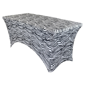 Mantel ajustado de 6 pies, decoraciones para eventos de boda, Patio, cubierta de mesa elástica de tela elástica para mesa plegable de 6 pies - Product Image 4