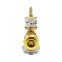 Haute qualité cuivre automobile gaz cylindre soudé connecteur oxygène vanne régulateur de pression or pour réservoir