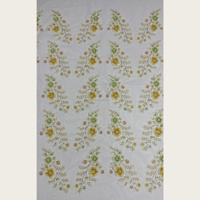 Tissu en dentelle brodée de fleurs 3D en mousseline de soie et perles, motif vigne verticale, en tulle transparent pour robe de soirée légère printemps-été