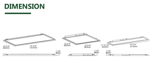 Panneau lumineux LED rétroéclairé 2x2, gradation 0-10V, 3 températures de couleur réglables, éclairage intérieur commercial pour salles de classe - Product Image 3