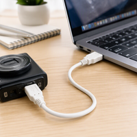 Kabel Data Pengisian Cepat Mini USB PVC Braided untuk Power Bank, Kamera Mobil, Pemutar MP3, Hard Drive Mobile & Ponsel Android