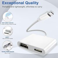 Adaptateur numérique AV multiport neuf de type C pour projecteur et moniteur avec charge rapide