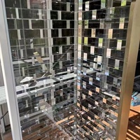 LZX Bloc de briques en verre cristal transparent, poli et solide, en forme de rectangle, pour l'entrée extérieure, le salon et la teinture.