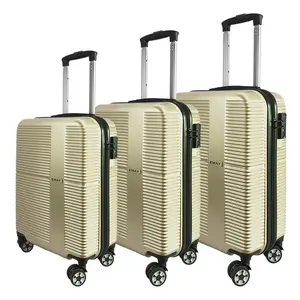 Commercio all'ingrosso Su Ordinazione Duro Abs Valigia Da Viaggio Carry-on 3pcs Trolley Hardside deposito Set Dalla Cina