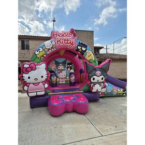 Castillo Inflable Rosa con Tobogán para Fiestas Infantiles, con Diseño <span class=keywords><strong>de</strong></span> <span class=keywords><strong>Anime</strong></span>, Divertido y Adorable, para Fiestas <span class=keywords><strong>de</strong></span> Niñas - Product Image 2