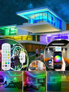 Nhà thông minh tuya Wifi 12V RGB <span class=keywords><strong>LED</strong></span> Strip Kit 5050 SMD điều khiển từ xa Dimmer PWM RF kết nối cho phòng ngủ trang trí 8A đầu ra - Product Image 3