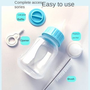 Nouvelle arrivée : biberon en plastique PP <span class=keywords><strong>pour</strong></span> nourrir les chatons et les chiots, avec brosse <span class=keywords><strong>pour</strong></span> goulot de bouteille et tétine - Product Image 4