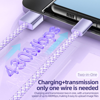 Câble de données USB Type-C à charge rapide en alliage d'aluminium tressé personnalisable de 1 m, le plus vendu, pour téléphone portable et appareil photo