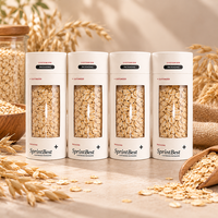 Tube en carton personnalisé de qualité alimentaire avec fenêtre pour céréales et aliments du petit-déjeuner