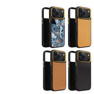 Coque de téléphone abordable à motif personnalisé, nouveau design bicolore avec rainures, motif <span class=keywords><strong>dessin</strong></span>, cinq anneaux métalliques pour iPhone 17 16 15 Pro <span class=keywords><strong>Max</strong></span> - Product Image 4
