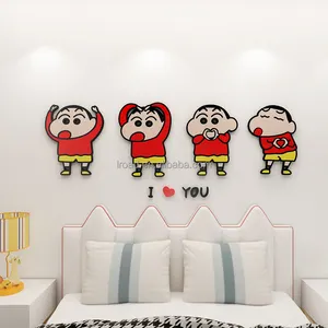 Japanische Karikatur Crayon Shin Chan Acryl wasserdichten Aufkleber Kinderzimmer Kindergarten Wand dekoration Aufkleber