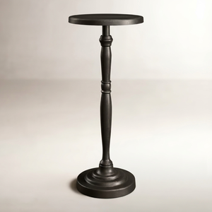 Mesa Auxiliar Moderna Space Perfect con Tapa Redonda y Base Decorativa para Muebles de Sala - Product Image 1