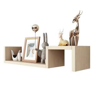 Scaffale Multifunzionale <span class=keywords><strong>in</strong></span> <span class=keywords><strong>Legno</strong></span> da Parete a 3/4 Livelli <span class=keywords><strong>per</strong></span> Cucina, Bagno, Soggiorno - Decorazione Resistente da Montare a Muro - Product Image 5