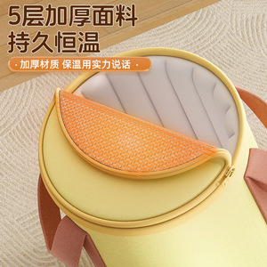 Txdisoo <b>Foldable</b> Foot <b>Bath</b> Tub Round Pink With Blue Handles For Travel And Home Use - Product Image 5