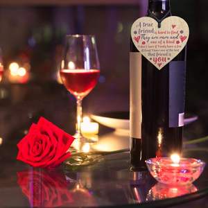 <strong>Personalised</strong> Handmade <strong>Wooden</strong> Hanging Heart Plaque Wall <strong>Sign</strong> Motivational Message Present for Your Best Friendship Gift - Product Image 6