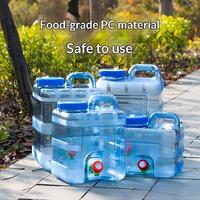 Tanque de Agua Portátil para Exteriores de Gran Capacidad con Grifo, Contenedor de Almacenamiento de Agua de Grado Alimenticio